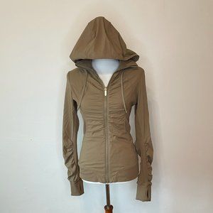 Lululemon Taupe Zip Up Hoodie - Size 6